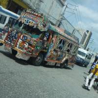 Typical "Tap Tap" used for transportation in Haiti